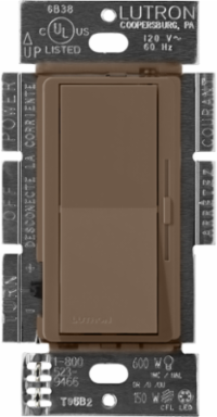 Diva Dimmer 800W 3-Way Lighting Control Paddle Switch, Satin Finish, Plastic/Metal