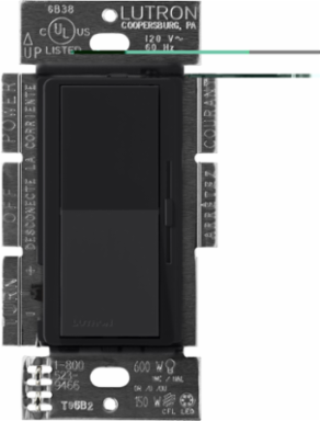 DIVA Satin Color 600W Magnetic Low-Voltage Dimmer, Midnight Finish