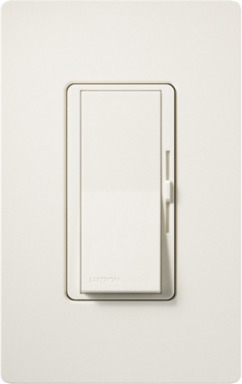 Diva 0-10V Dimmer Switch, Satin Finish, 8A, Indoor Use, Biscuit Color