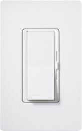 Diva 0-10V Dimmer Switch, 8A, 120-277V, Paddle Switch, Snow Finish