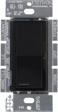 Diva Dimmer Switch, 0-10V Control, 8A, 4.69 x 2.94 Inch, Black Finish
