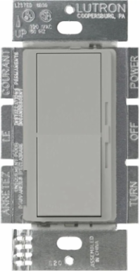 Diva 0-10V Dimmer Switch, 120-277V, Plastic/Metal, Ivory, 4.69 x 2.94 Inch
