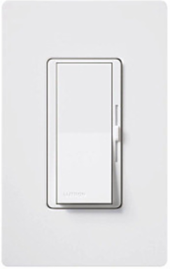 Diva 0-10V Dimmer Switch, 3-Way/Single-Pole, 8A, Plastic/Metal, White