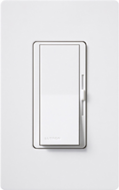 Diva 0-10V Dimmer Switch, Single-Pole, Glossy White Finish, 4.69 x 2.94 Inch