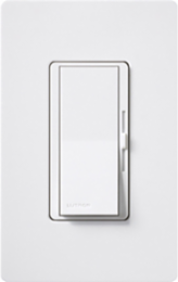 Diva 0-10V Dimmer Switch, Single-Pole, Glossy White Finish, 4.69 x 2.94 Inch