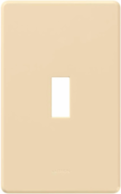 Fassada 1-Gang Wall Plate, 4.60 x 2.86 Inch, Gloss Ivory Finish, Durable Plastic
