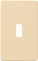 Fassada 1-Gang Wall Plate, 4.60 x 2.86 Inch, Gloss Ivory Finish, Durable Plastic