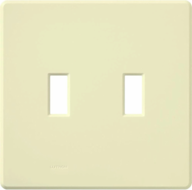 Fassada 2-Gang Wall Plate, Gloss Almond, 4.6 x 4.67 Inch Size