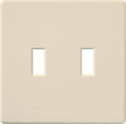 Fassada Gloss Light Almond 2-Gang Wall Plate, Plastic, 4.6 x 4.67 Inch