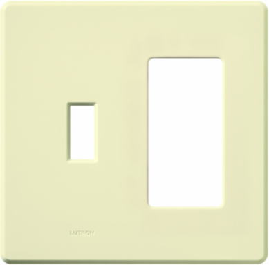 Fassada 2-Gang Combination Wall Plate, Glossy Finish, 4.6 x 4.67 Inch