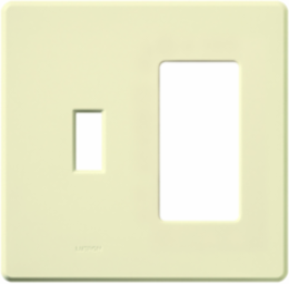 Fassada 2-Gang Combination Wall Plate, Glossy Finish, 4.6 x 4.67 Inch