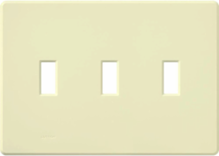 Fassada 3-Gang Wallplate, Plastic, 4.6 x 6.48 Inch, Glossy Almond
