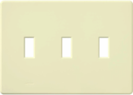 Fassada 3-Gang Wallplate, Plastic, 4.6 x 6.48 Inch, Glossy Almond