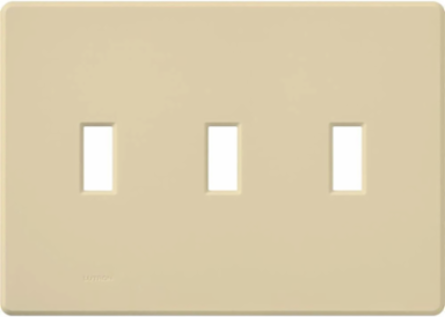 Fassada Wall Plate, 3-Gang, Glossy Plastic, 4.6 x 6.48 Inch