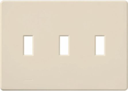 Fassada 3-Gang Wall Plate, Light Almond, Glossy Finish, 4.6 x 6.48 Inch