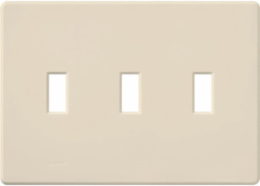 Fassada 3-Gang Wall Plate, Light Almond, Glossy Finish, 4.6 x 6.48 Inch