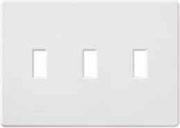 Fassada 3-Gang Wall Plate, Glossy White, 4.6 x 6.48 Inch