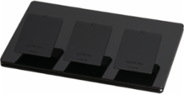 Triple Mount Pico Tabletop Pedestal, Black Plastic, Glossy Finish