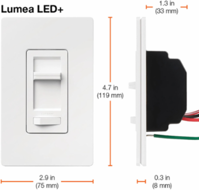 Lumea LED+ Dimmer Switch, 150W LED / 600W Incandescent, White