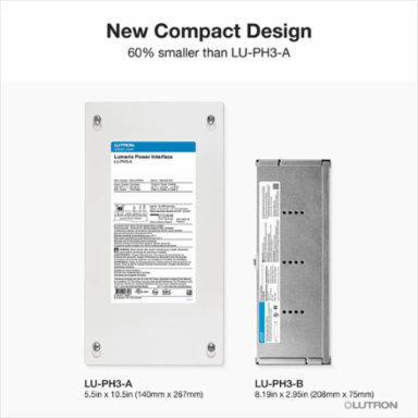 Lutron 96W Hardwired Power Interface with Flying Leads, works with Lumaris RGB + Tunable White LED Tape Light, 120/277V Input, 24V Output, LU-PH3-B