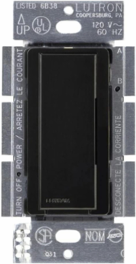 Maestro Companion Switch 1 Pole Black Gloss Finish for Lighting Control