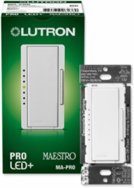 Maestro PRO LED Dimmer Switch, 600W Incandescent/LED, 4.69 x 2.94 Inch, White