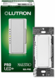 Maestro PRO LED Dimmer Switch, 600W Incandescent/LED, 4.69 x 2.94 Inch, White