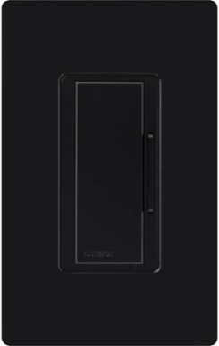 Maestro Companion Dimmer Switch, Glossy Black, 120V, for Multi-Location Lighting Control