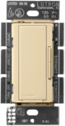 Maestro Companion Dimmer Switch, 120V, Gloss Ivory, 1-Pole