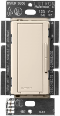 Maestro 120V Light Almond Companion Dimmer for Multi-Location Control
