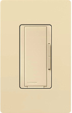 Maestro Remote Dimmer Ivory 120V, Gloss Finish, Clamshell Packaging
