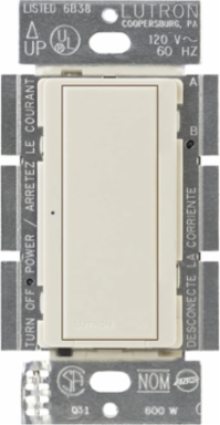 Maestro 8A Electronic Switch - 120V, Multi-Location, Gloss Finish, Light Almond