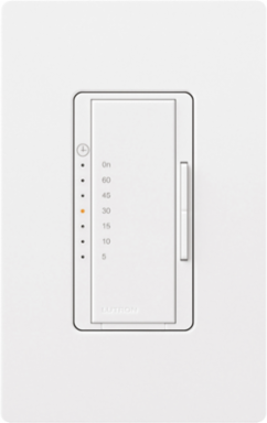Countdown Timer Control Switch, 5 A, 600 W, 5-60 min Timing, White