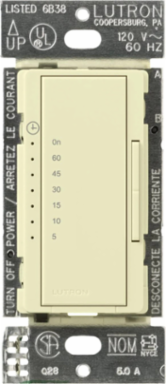 Maestro Countdown Timer Switch, 5A, 120V, 5-60 Min Timing Range, Almond Finish