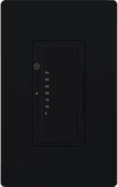 Maestro Countdown Timer Switch, 5A, 5-60 Minute Range, Gloss Black Finish