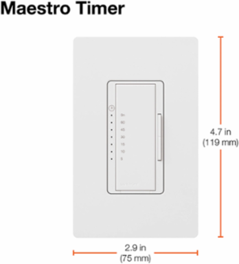 Maestro Countdown Timer Switch, 5A, 5-60 Minute Range, Gloss Black Finish