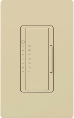 Maestro Countdown Timer Switch, 120V, 600W, 5A, Neutral Required, Ivory