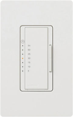 Maestro Countdown Timer Switch, 150W LED, 600W Incandescent, White, Gloss Finish