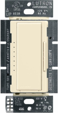 Maestro 150W LED/CFL & 600W Incandescent Dimmer Switch, Almond Finish