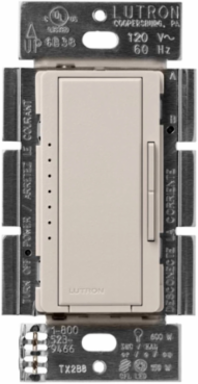 Maestro LED+ Dimmer Switch, 150W LED/CFL & 600W Incandescent, Taupe, 4.69 x 2.94 Inch