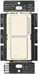 Maestro LED+ Dual Dimmer/Switch, 75W LED, 2.5A Fan Control, Satin Biscuit Finish