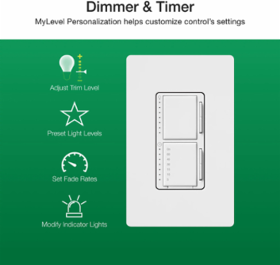 LED+ Dual Dimmer & Timer, 75W LED, 2.5A Fan, Satin Biscuit Finish