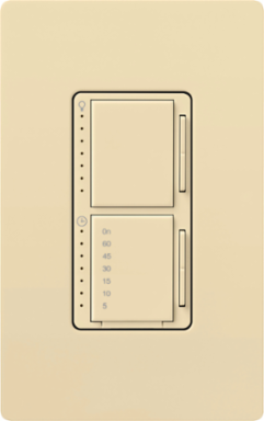 Maestro LED+ Dimmer Timer - 75W Dimming up to 2.5A, Glossy Ivory Finish