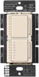 Maestro LED+ Dual Dimmer & Timer, 75W LED, 2.5A Timer, Light Almond