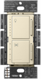 Maestro LED+ Dimmer & 4-Speed Fan Control, 75W LED/250W Incandescent, Almond