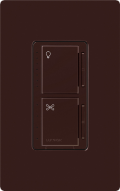 Maestro Dual LED+ Dimmer & 4-Speed Fan Control, 120V, 1.5A, Brown Finish