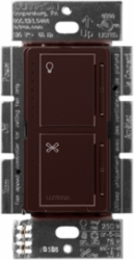 Maestro Dual LED+ Dimmer & 4-Speed Fan Control, 120V, 1.5A, Brown Finish