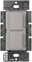 Maestro Dual LED+ Dimmer & 4-Speed Fan Control - 75W, 1.5A, Gray, Gloss Finish