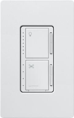 Maestro LED+ Dimmer & 4-Speed Fan Control, 75W LED/250W Incandescent, Satin Finish, 1.5A Fan