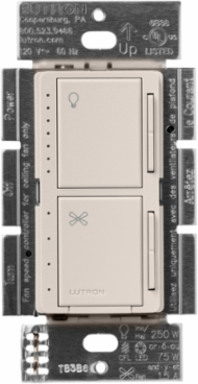 Maestro Dual LED+ Dimmer & 4-Speed Fan Control 120V 1.5A Taupe